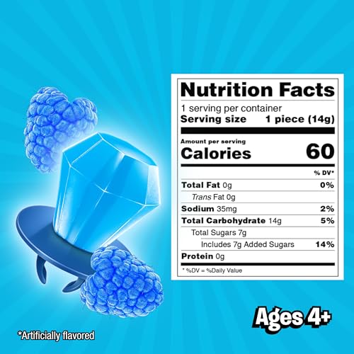 Image of Ring Pop Individually Wrapped Blue Raspberry 30 Count Bulk Lollipop Pack | Blue Raspberry Flavored Lollipop Suckers for Kids - Fun Candy Bulk for Gender Reveal Parties, Bachelorettes, & Party Favors