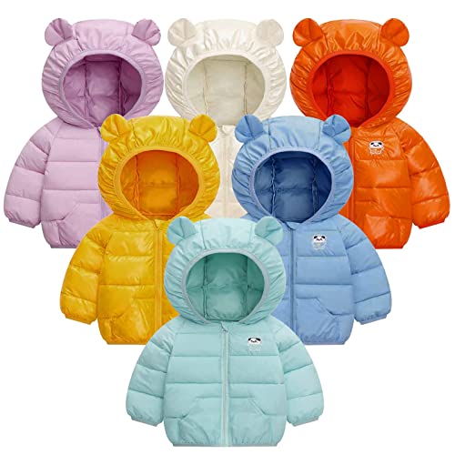 Toddler Boys Girls Winter Windproof Panda Prints Bear Ears Hooded Coat Jacket Kids Warm Rain Jacket Girls 14 to 164