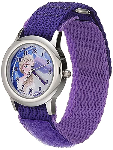 Disney Frozen Kids' Stainless Steel Time Teacher Analog Quartz Nylon Strap Watch4