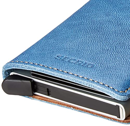 SECRID Miniwallet Indigo Denim Mens Cardholder RFID Wallet (Indigo 3 Silver)2