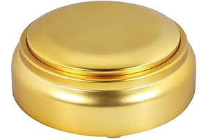 Gnatural Recordable Talking Buttons for Dogs - Clear Two-Way Communication Toy with Gold Buttons