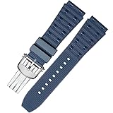 yaponuk Cadenas de reloj Breitling Mechanical Chronograph B01 Fluororubber Super Ocean Avenger(Blues2,22mm)