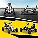 Aosom 12V Electric Go Kart for Kids, Outdoor Ride-On Toy with Forward Backward Drive & Adjustable Speed, Gift for Child 3-8 Years Old, White