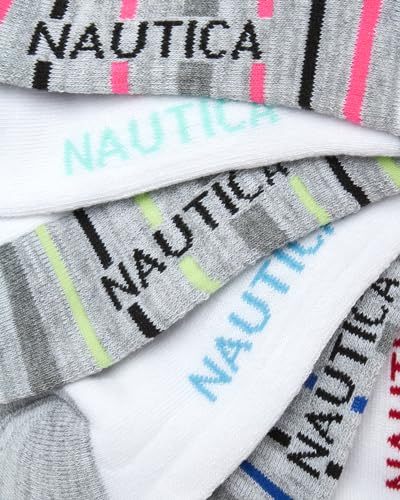 Image of Nautica Womens Low Cut Socks - 12 Pack Breathable Mesh Cushioned Athletic Performance No Show Socks for Women
