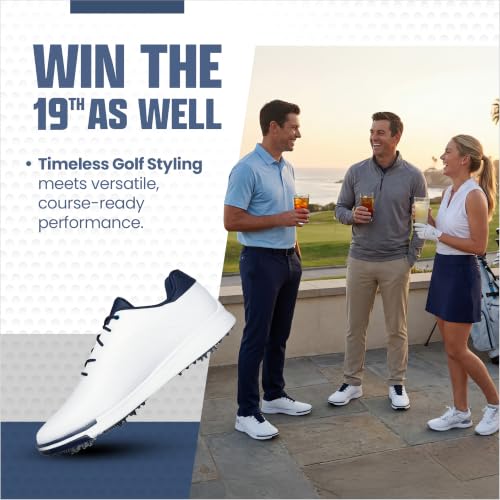 Image of Skechers Men's Tempo Waterproof Golf Shoe | Golf, Waterproof, Move Foam, ECO FLIGHT Cushioning, GRIPFLEX Spikeless Outsole, Breathable, Lightweight