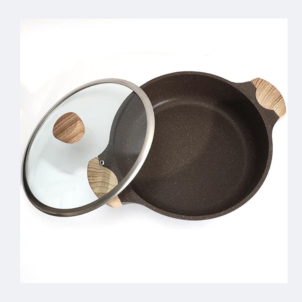 Pentola A Pressione in Stile S Yuanyang Guo, Fornello Elettromagnetico, Fornello A Gas, Padelle Antiaderenti Universali, Calde Come Sempre(Pentola per Zuppa Onecolor-28Cm con Coperchio)