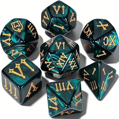 Green + Gold Roman Numerals