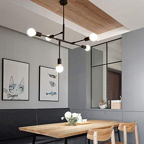 Lampe suspension or E27 avec plafonnier industriel et moderne