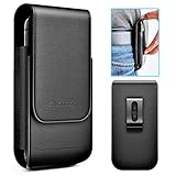 Stronden Holster for iPhone 13 Mini, 12 Mini (5.4'), Vertical Leather Holster Case with Belt Clip, Pouch with Magnetic Closure (Fits Slim/Thin Case only)