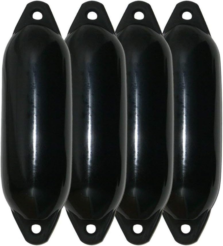 Majoni 4er-Set Bootsfender Star 15 - Farbe schwarz, Länge 45cm