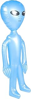 Toyvian Inflatable Alien Halloween Decor Halloween Gifts Alien Toy Inflatable Alien Balloon Halloween Inflatable Decorations Halloween Inflate Toy Pvc Blue Summer Inflatable Toys Giant 3d