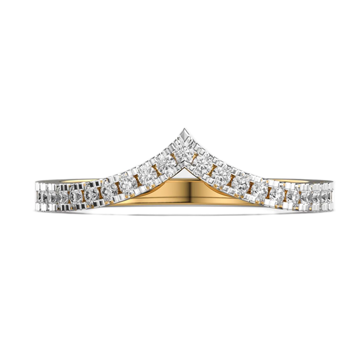 Bague moissanite Vanaki Amara argent 925 plaqué or LKJR_0599