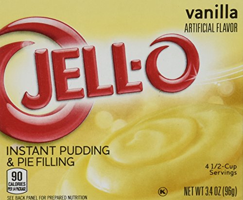 JELL-O Jello Instant Pudding and Pie Filling 4 Boxes (Vanilla)3.4 net oz