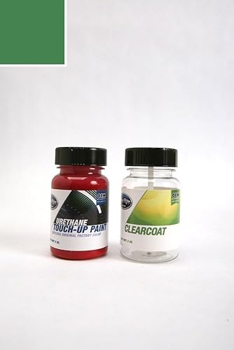 Pintura de retoque automotriz para botella de dos onzas para BMW Z4 - Capa transparente metálica verde oscuro A43 - Color+Paquete de capa