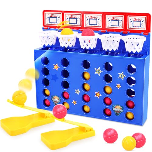 Hooqict Tabletop Basketball Game Toys Mini Basketball Games Basketball Shooting Game Basketball Party Game for Kids 8-12 Desktop Table Basketball Party Favors Boys Basketball Gifts