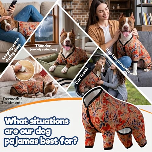 Pijamas para perro raza grande LovinPet, ligera y de cobertura total miniatura 4