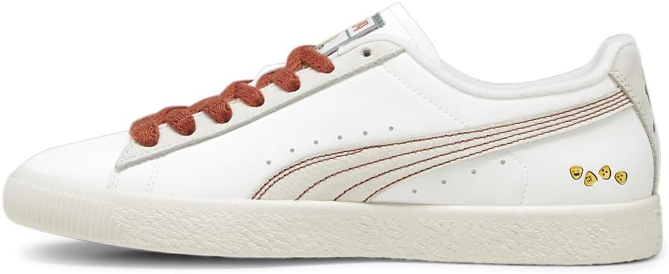 PUMA Mens Clyde Huskie Lace Up Sneakers Shoes Casual - White