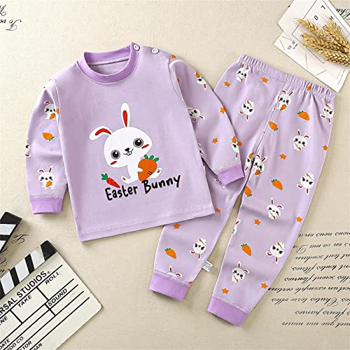 Boys Girls Cotton 𝐏a𝐣ama Set Long Sleeve 𝐏𝗝s Toddler Baby Cute Cartoon 𝐏ajamas Soft Sl𝐞epwear (A-AE, 2-3 Years)2
