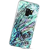 VIVIBIN Samsung Galaxy S9 Case Green Oyster Shell Design,Slim-Fit Scratch Resistant Shock Proof Flexible Glossy Soft Phone Case Cover for Galaxy S9 [5.8