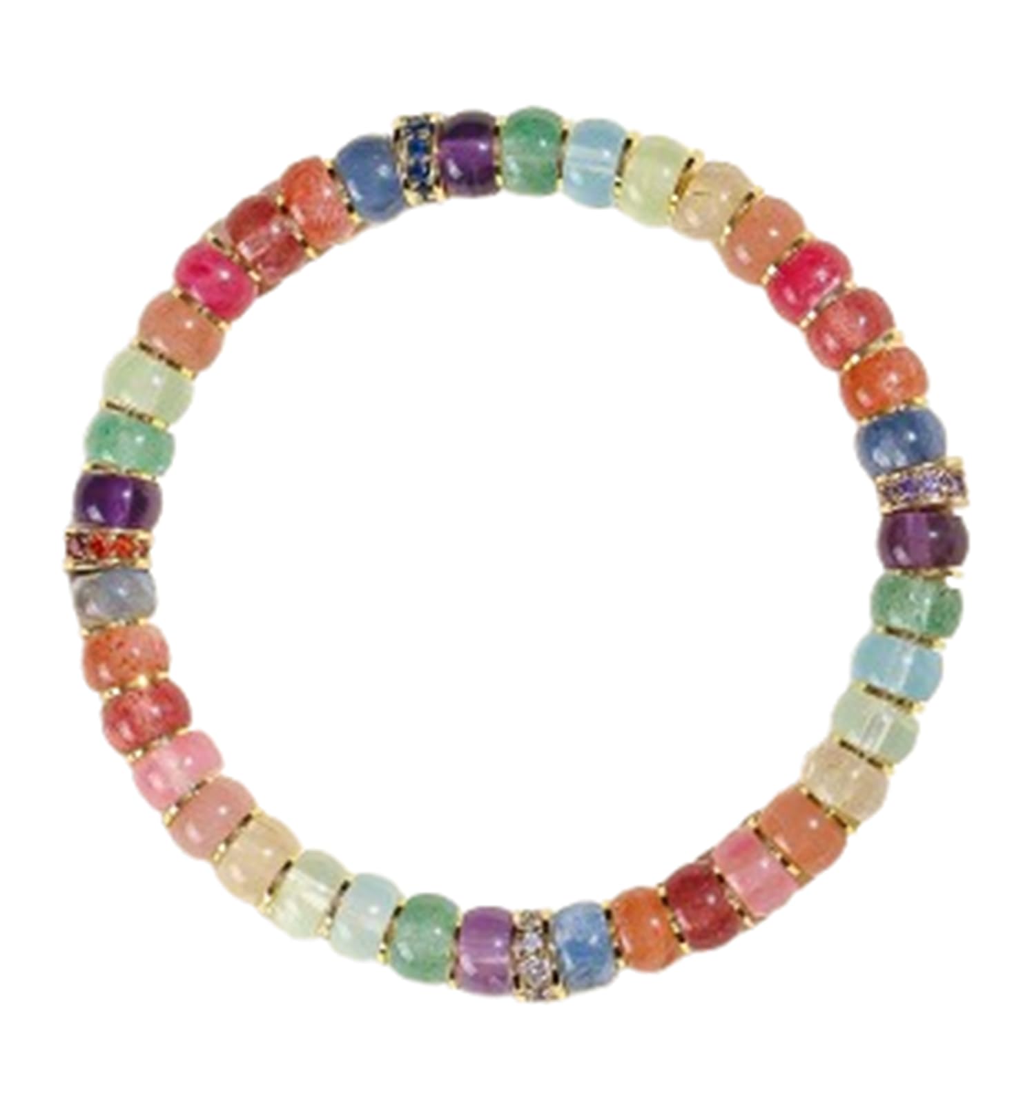 Bracciale Boho Fatto a Mano con Pietre preziose Multiple, Braccialetti Elastici Chakra con Cristalli Naturali, Gioielli Estivi per la Meditazione in Spiaggia e Lo Yoga per Donne