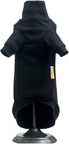 Sphynx - Lindo traje protector suave y transpirable para gatos sin pelo, chaleco de cuello redondo, ropa para gatitos (XS, negro)