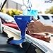 Terbold Automotive Flex Funnel with Hose | Wide Mouth Flexible Oil Funnel for Automotive Use - Gas, Transmission Fluid, Car Fuel, Oil Change (Blue)