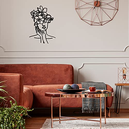 Leifide Metal Wall Art Metal Female Wall Decor Minimalist Female Body Wire Art Decor Abstract Metal Wall Art For Bedroom Bathroom Living Room Home Wall Decor, 13.8 X 11.8 Inch(Black,Stylish Style) #TOP4