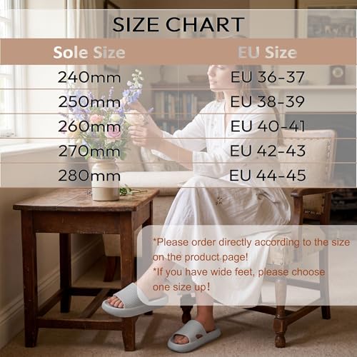 Donpapa Badeschuhe Damen Herren Weich Hausschuhe rutschfest Badeschlappen Leicht Sommer Dusche Indoor Outdoor Schlappen Flops Beige 250 3