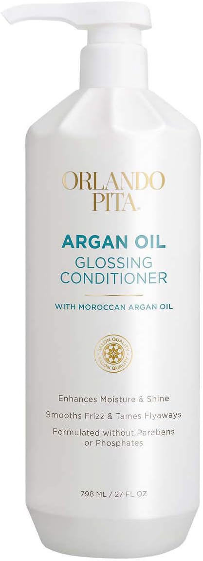 Orlando Pita Moroccan Argan Oil Gloss Conditioner and Bonus Gold Brush