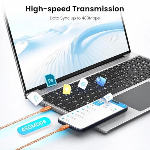 Image of KYEHD USB C Cable,3 Pack 10FT 60W Fast Charging USB C to USB C Cable, Durable Type C Charger Cable for iPhone 17 /16 /15 /iPad MacBook CarPlay and More