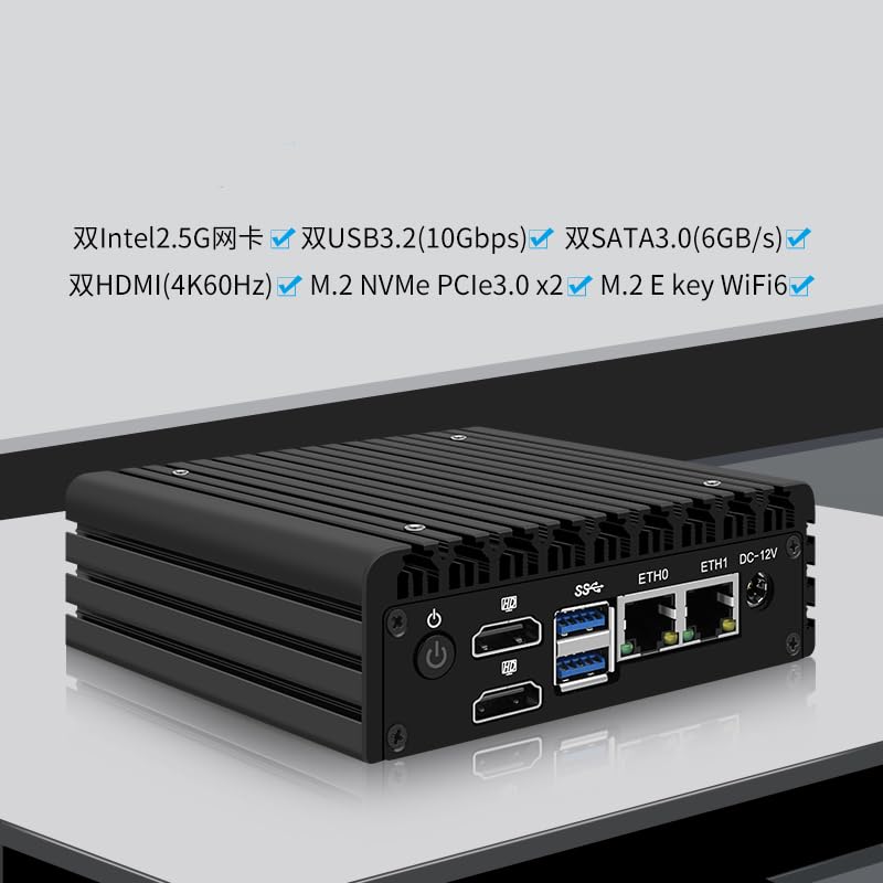 Amazon.co.jp: N100 (最大3.4GHz) ファンレスミニコンピュータルーター