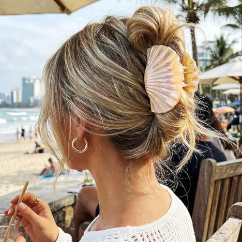 Set de pinzas para cabello con diseño de concha mar miniatura 3