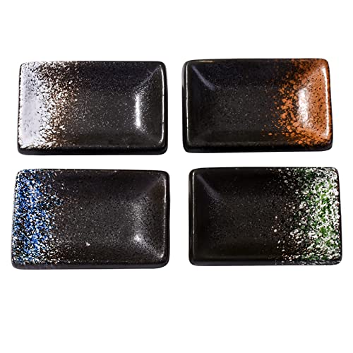 Lmrlcs 4 Rectangular Soy Sauce Dish, Flavor Plates, Japanese Sauce Dish For Sushi #TOP21