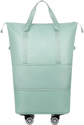 Foldable Large Capacity Travel Bag with Detachable Wheels Waterproof Expandable