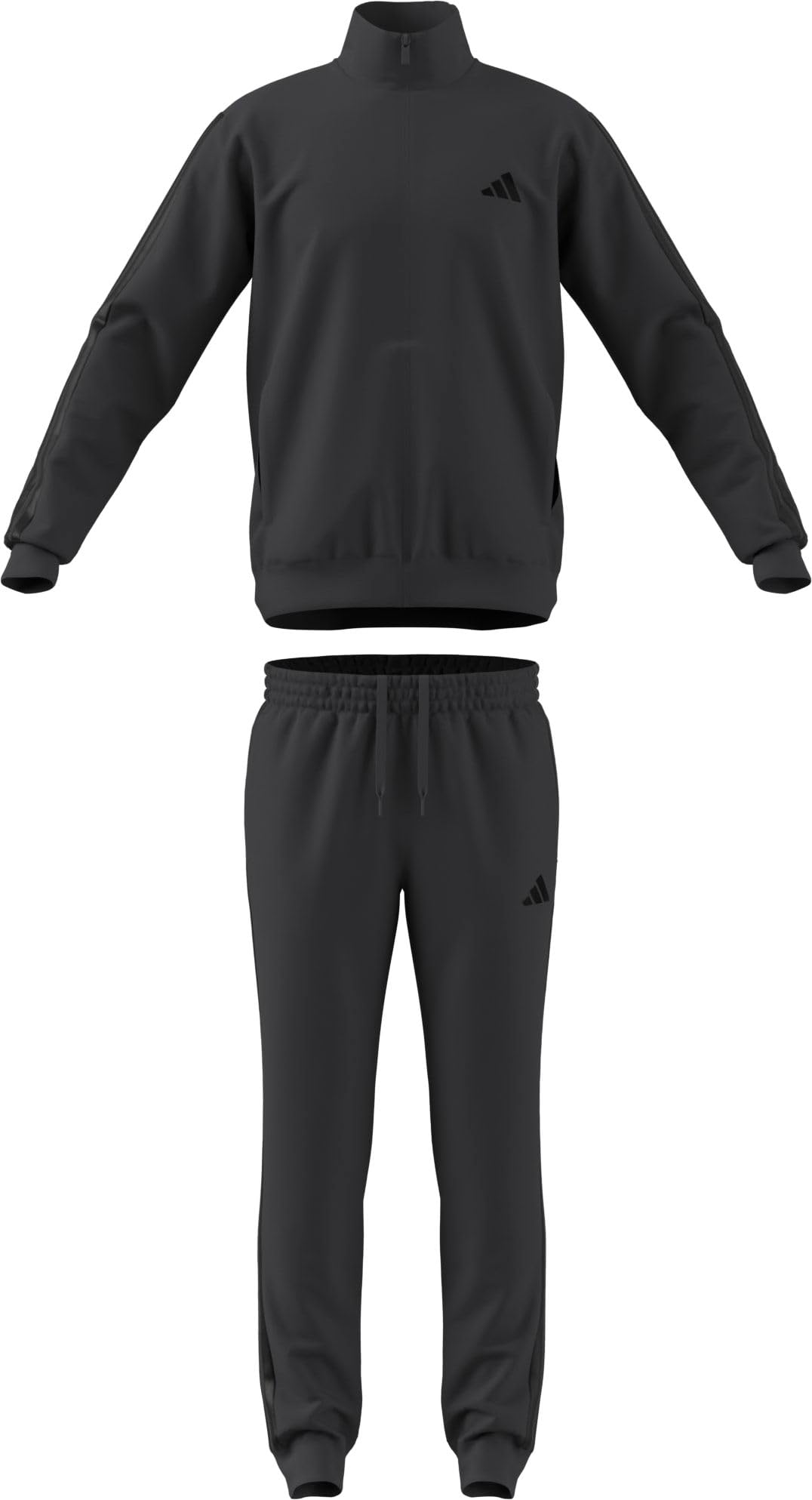 adidas Homme SPORTSWEAR BASIC 3 STRIPES TRICOT TRACKSUIT, grey six, M