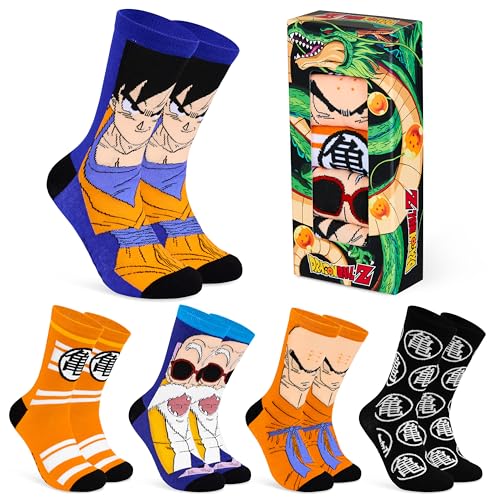 Dragon Ball Z Calcetines Hombre - 5x Pack Calcetines Hombre - Talla 40-46, Calcetines...