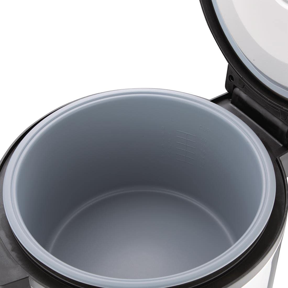 Buffalo Grand cuiseur à riz haut de gamme 9 litres 2,85 kW, économie d'énergie, acier inoxydable, capacité de riz : 20 litres cuit/9 litres sec, passage automatique de cuire à chaud, CK698