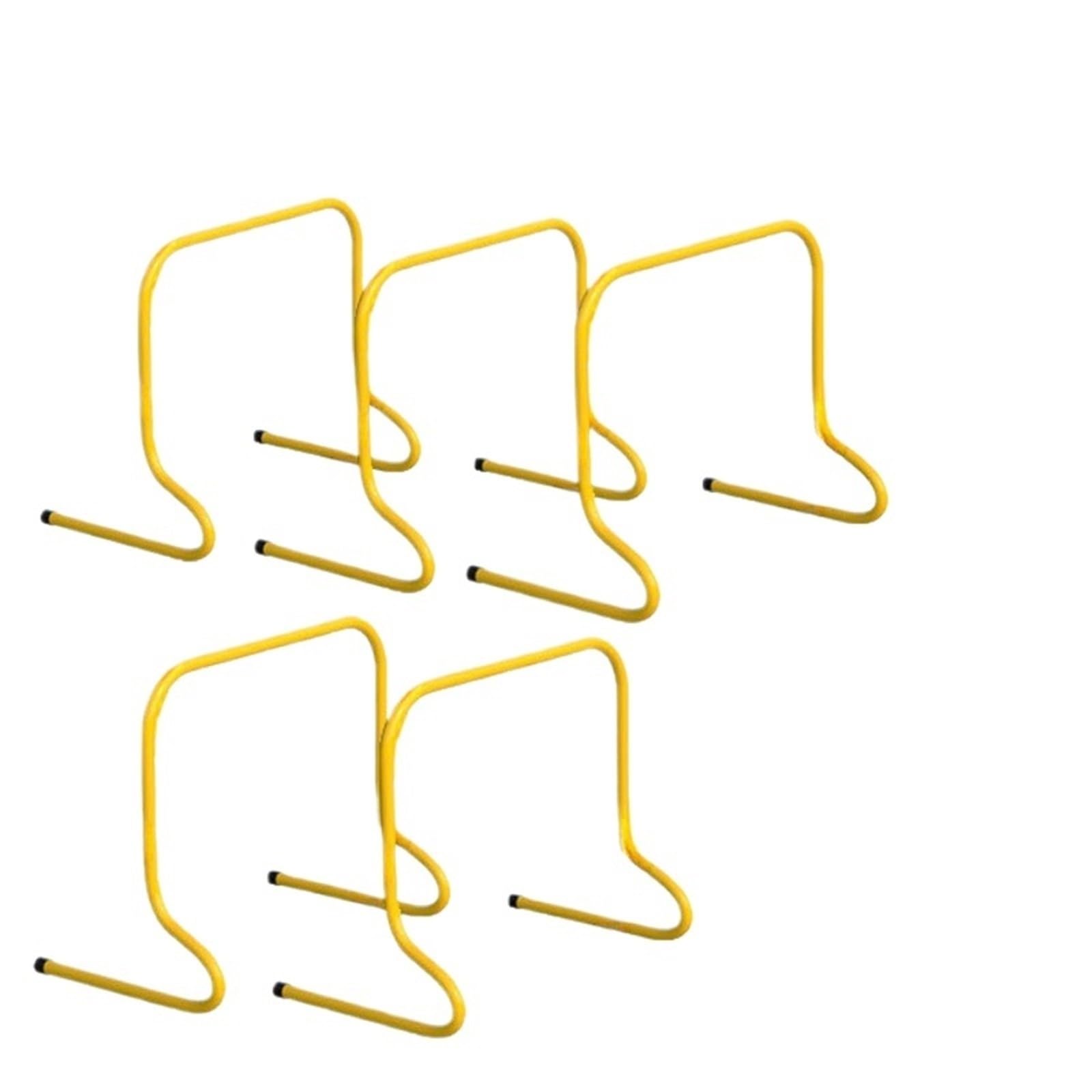 Vallas De Agilidad 5Pcs Football Hurdle Portable Speed Agility Training Equipment Hurdle Ladder Safety Soccer Stable Squadexerciseladder Rack(5Pcs 30cm Yellow)
