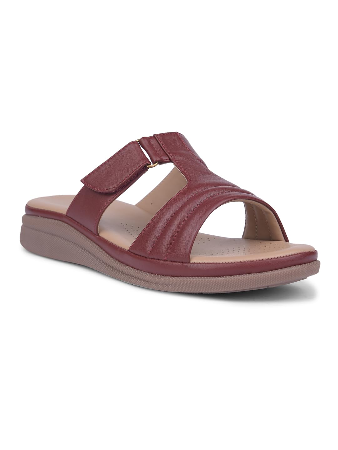 Liberty Women Casual Slippers with Softy Leather Upper|TPR Sole Mid Heel Slipper for Women|Women Velcro Slipper|Stylish Soft & Comfortable Slipper for Women (38 EUR - Cherry) (B0D1KGSY3Q) Amazon Price History, Amazon Price Tracker