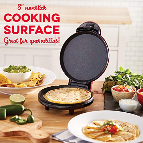Dash 8” Express Electric Round Griddle For For Pancakes, Cookies, Burgers, Quesadillas, Eggs & Other On The Go Breakfast, Lunch & Snacks - Red #TOP1