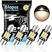 AMAZENAR 4-Pack 1.25"31MM DE3175 6428 Warm White 400 Lumens 3020 Chipset 6SMD Non-Polarity Canbus Error Free LED Festoon Bulbs for Interior Car Lights License Plate Dome Map Door Courtesy 3000K