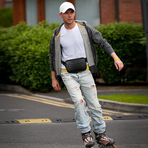 Leather Fanny Packs For Women Fashionable Plus Size Black Fanny Pack For Men Cute Crossbody Bags Belt Bag Waist Pack With Large Capacity Casual Hip Bum Bag For Disney Travel Running Hiking Pink Brown #TOP6