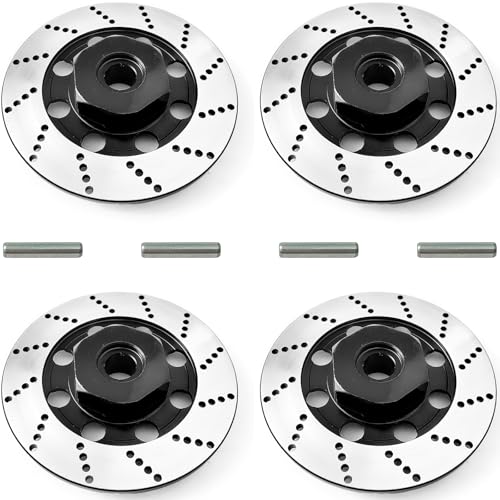 Fraizoe RC Brake Discs with 12mm Hex Hub for Tamiya Sakura D4 1/10 Scale RC Cars - Aluminum Alloy Upgrade Kit for Drift, On-Road RC Car - CNC Machined...