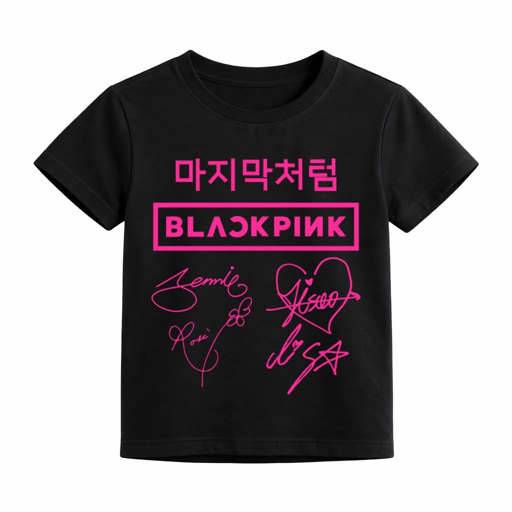 cover n fashion Unisex Cotton Round Neck Blackpink Kpop Printed Tshirt for Girls/Boys/Kids (Black) BKT26BK03 - Review, Price and Buying Guide