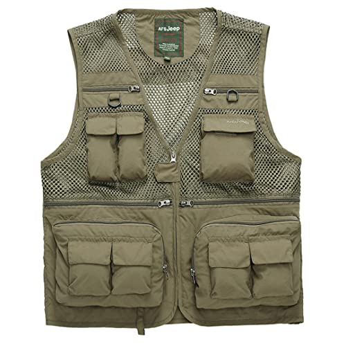Men's Summer Vest Zip Pockets Husband Bodywarmer Cargo Waistcoat Best Tool Winter Coat Warm Jackets 7868 Red Xl #TOP1