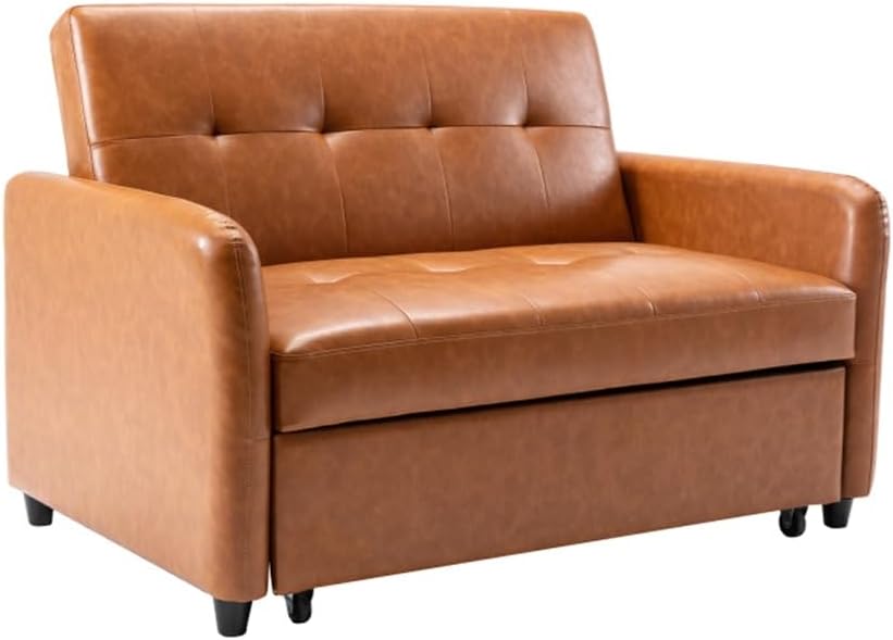 51" Convertible Sleeper Bed, Adjustable Oversized Armchair with Portss for Small Space for Indoor