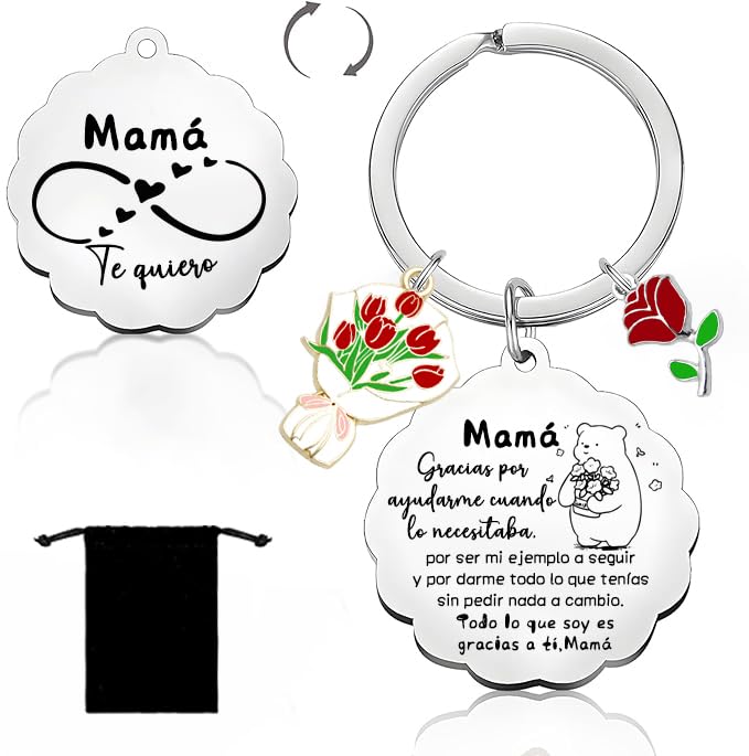 YZLPLP Regalo Dia de la Madre,Regalos para Mama,Llavero Mama,Llavero Regalo Dia de la Madres,Regalos para Madres Regalo original cumpleaños,Regalo Madre Navidad (2)