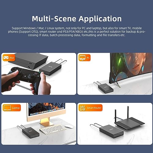 Image of MAIWO USB-C 6Gbps Hard Drive Enclosure for 3.5'' /2.5'' HDD /SSD, Aluminum Alloy Tool-Free 12V /2A Power Supply UASP Acceleration, Compatible with WD Seagate Samsung PS4 Xbox
