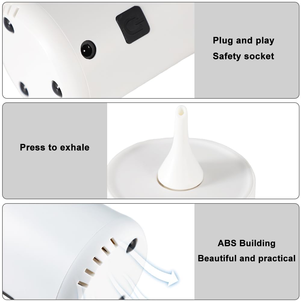 OBEST Pompa Elettrica per Palloncini Silenziosa Gonfia Palloncini Elettrico,Gonfiatore Portatile Della Macchina a Palloncino per Matrimoni Feste Compleanni Decorazioni di Natale