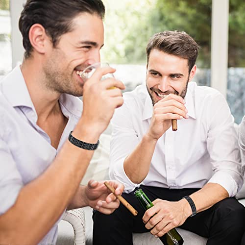 Uswel 2X Ultra Strength Magnetic Bracelet - Trendy Power Magnetic Bracelets For Men - Adjustable Length With Sizing Tool, Father's Day Jewelry Custom Gifts (Black) #TOP1